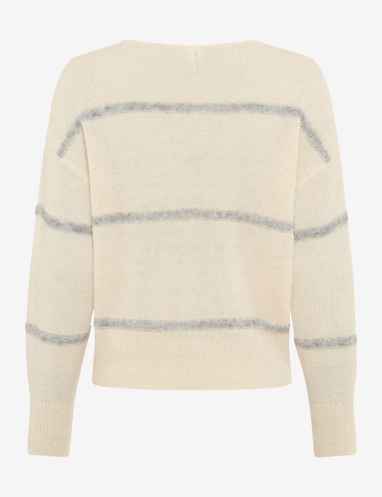 圓領條紋針織套頭衫