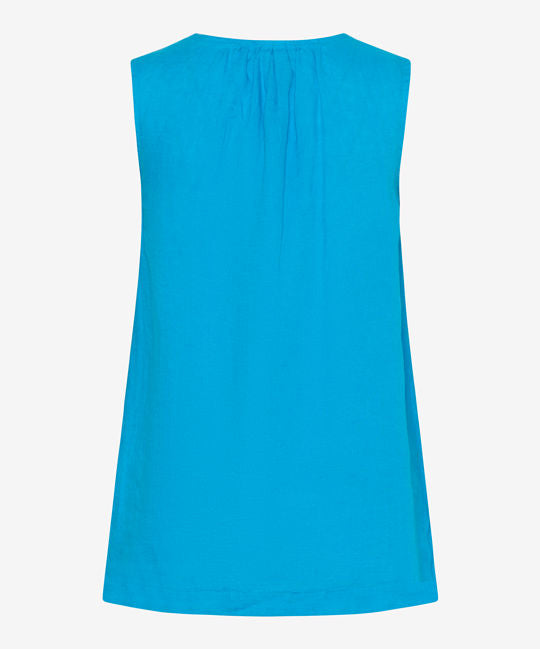 具有優雅造型細節的亞麻襯衫