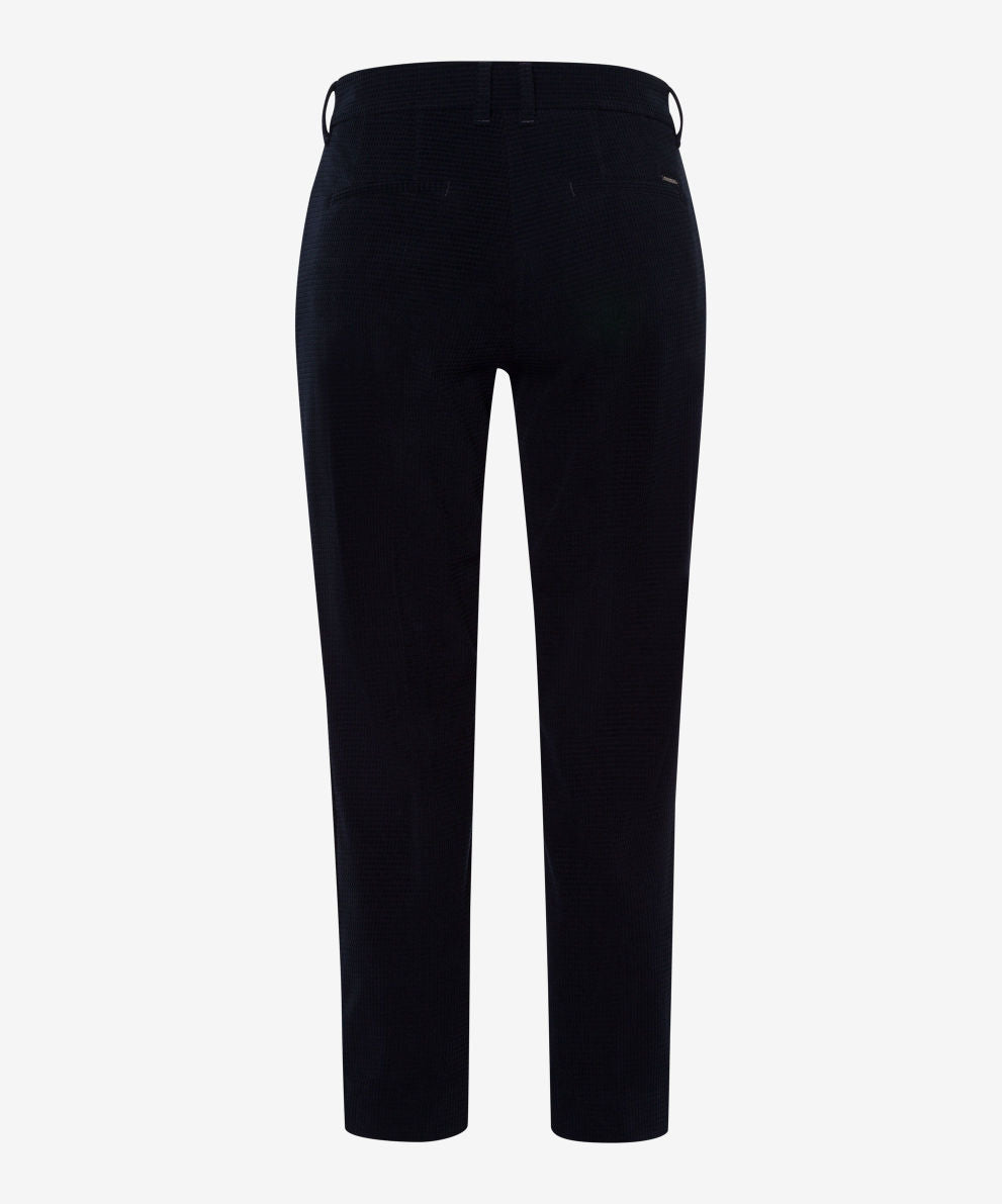 暗紋橫條肌理感面料女式褲子