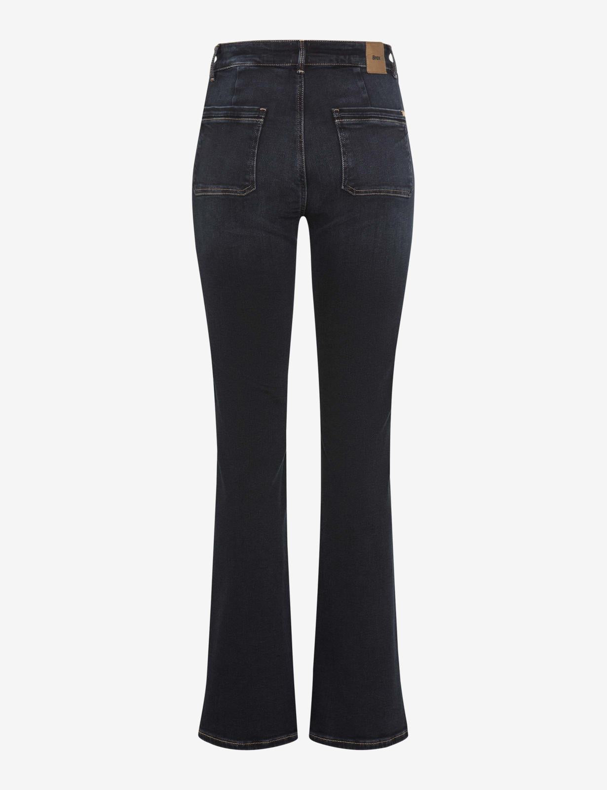 金色裝飾扣微喇牛仔褲