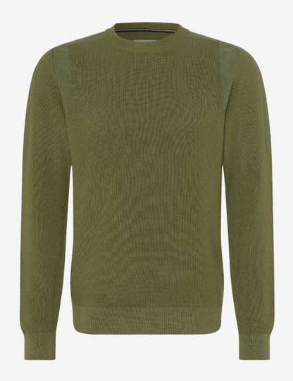 Half-cardigan Stitch: Knitted Sweater in Cotton-polyacryl Mix