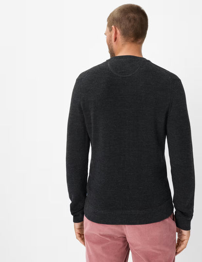 圓領長袖套頭毛衣