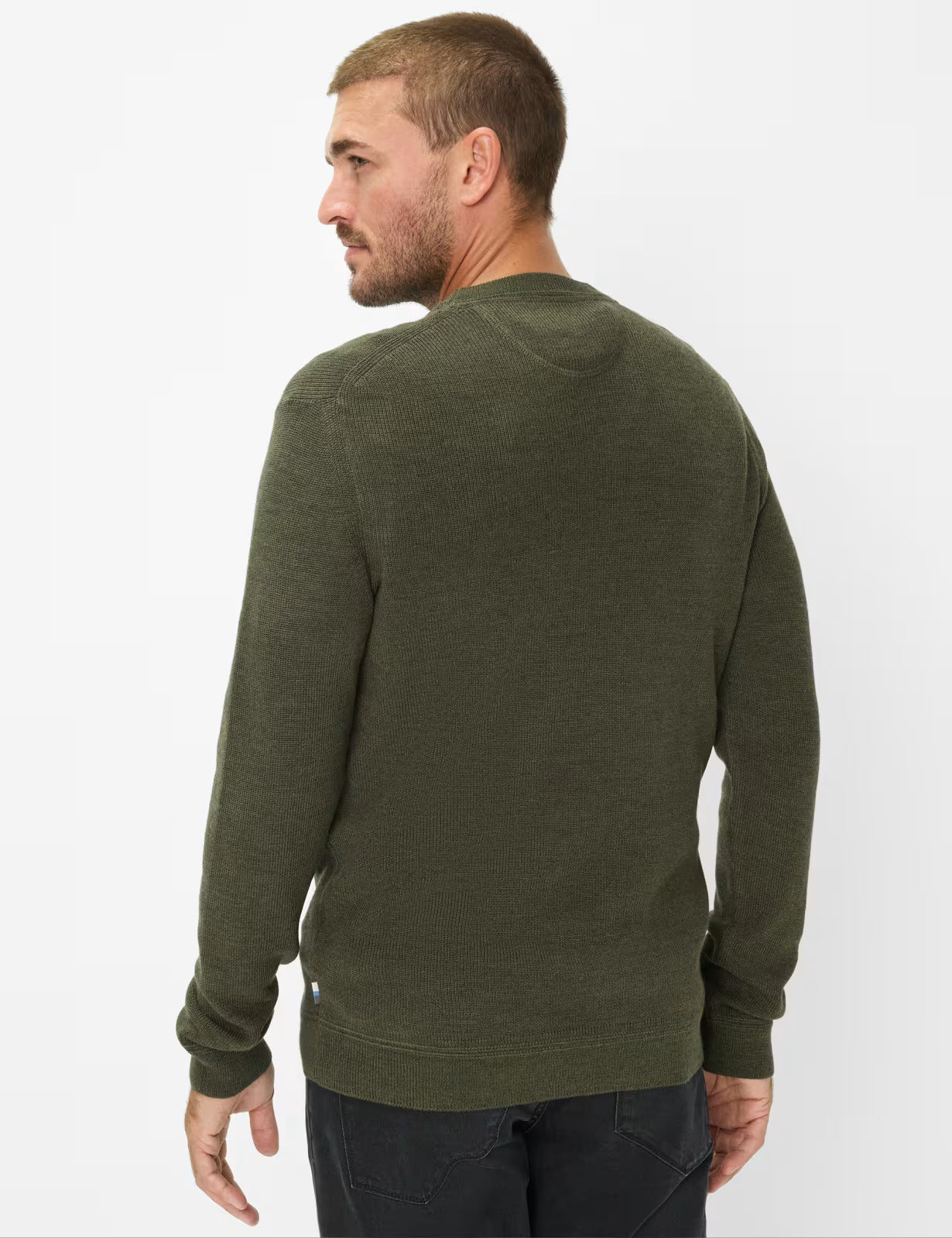 圓領長袖套頭毛衣