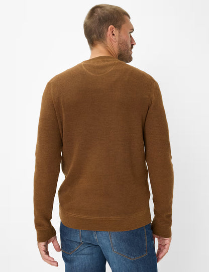 圓領長袖套頭毛衣