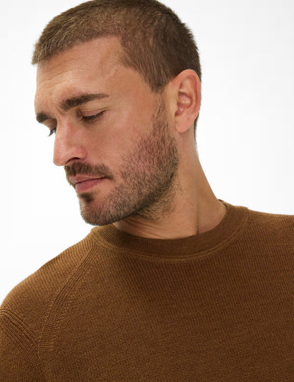 圓領長袖套頭毛衣