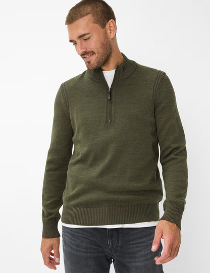 拉鏈立領長袖套頭衫