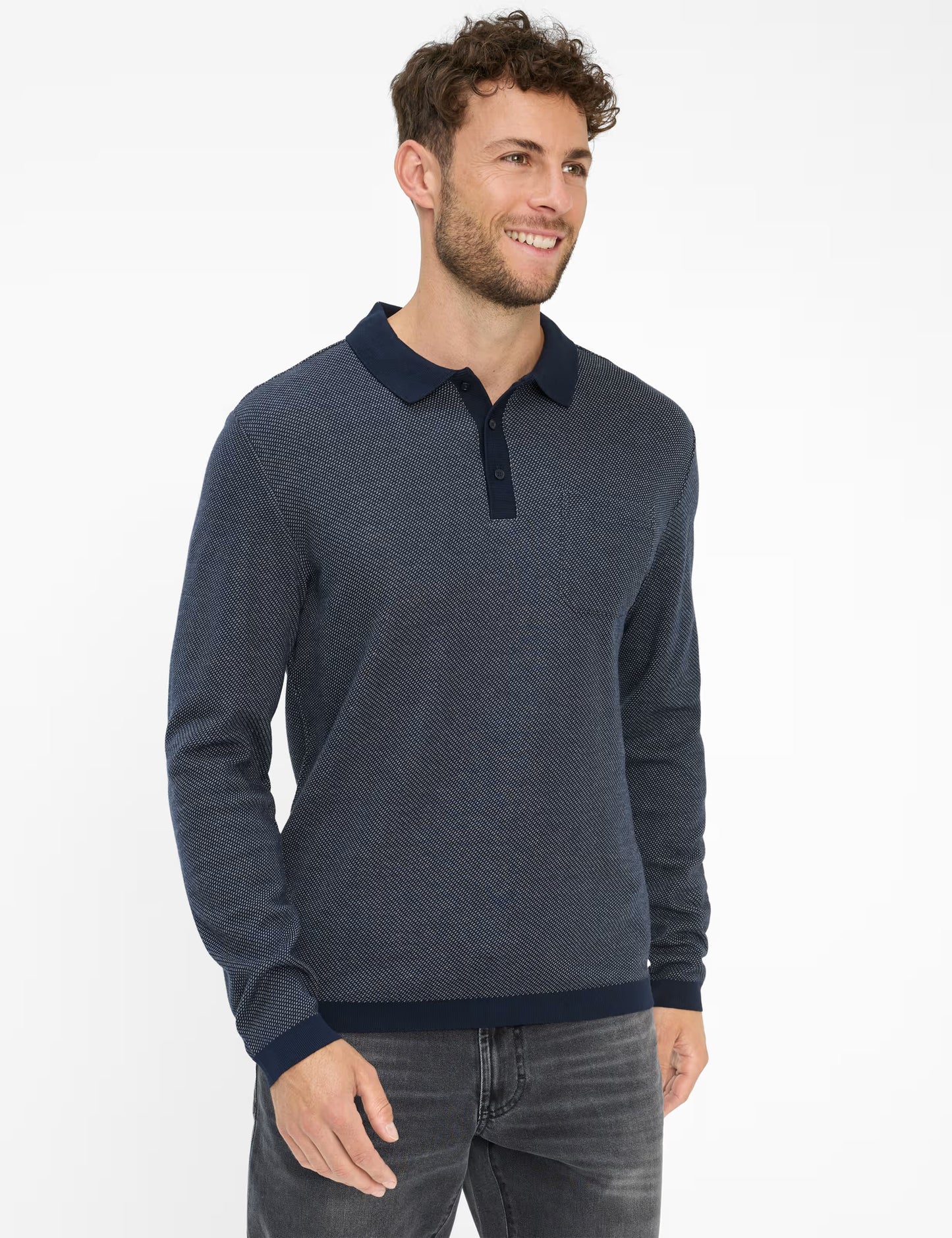 Knitted Jersey: Langarmshirt in Cotton Mix