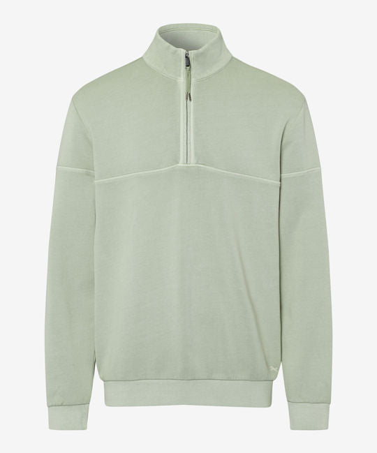 Zip-Up Sweat Jacket with Sporty Styling