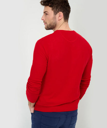 Sweater in A Cotton-Linen Mix