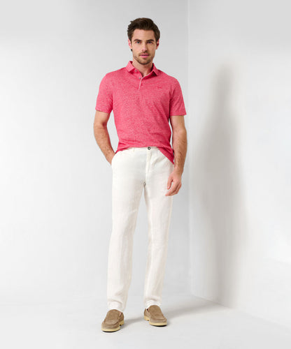 Jersey Linen: Polo Shirt in A Cotton-Linen Mix