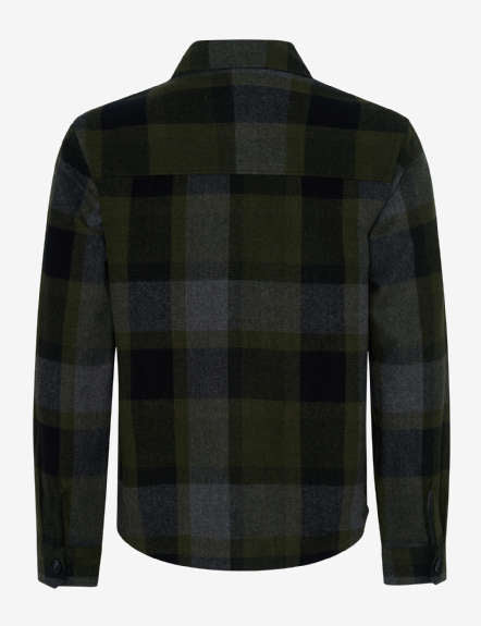 Flannel: Overshirt in Wool-polyester Mix