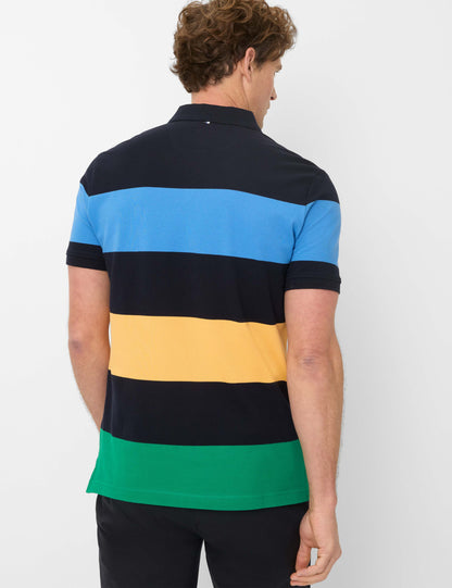 撞色條紋Polo恤