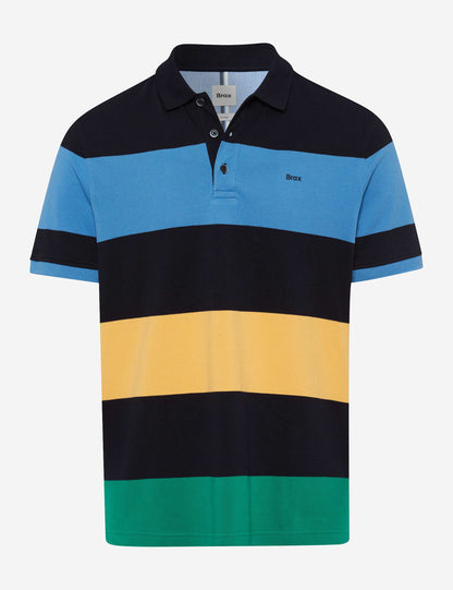 撞色條紋Polo恤