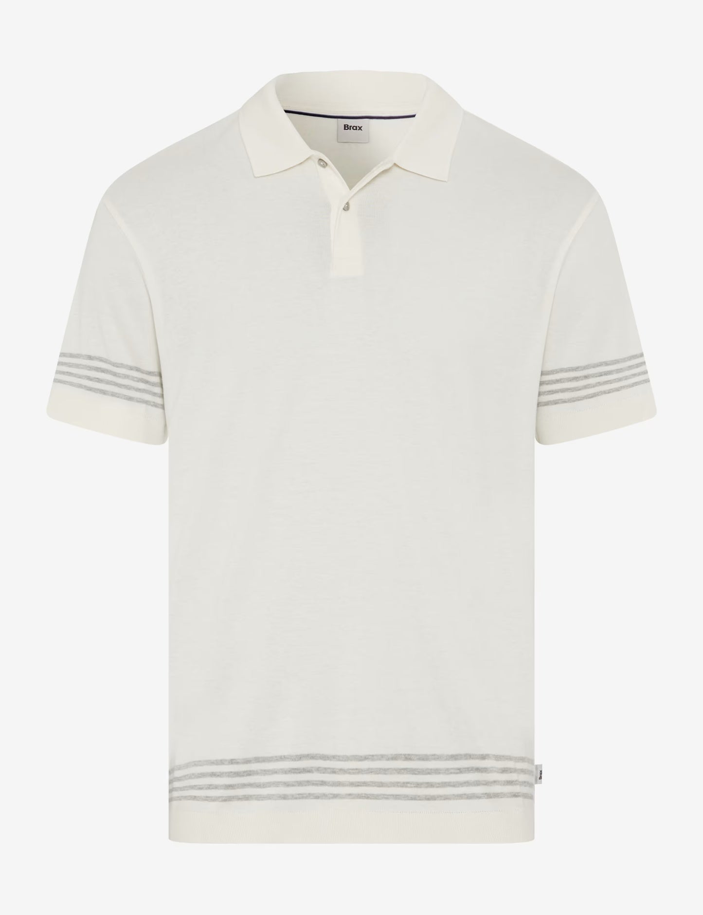 撞色条纹短袖Polo恤