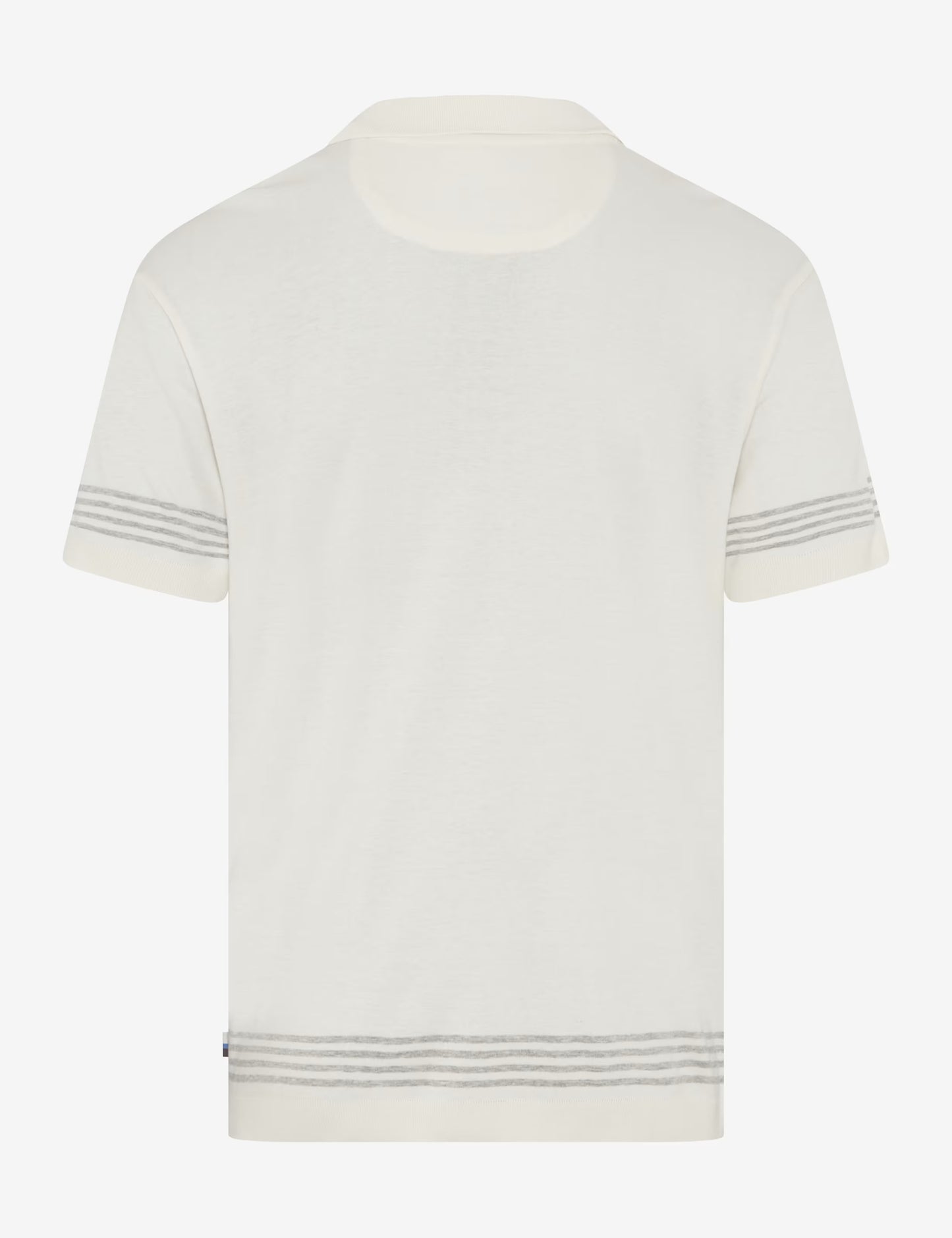 撞色条纹短袖Polo恤