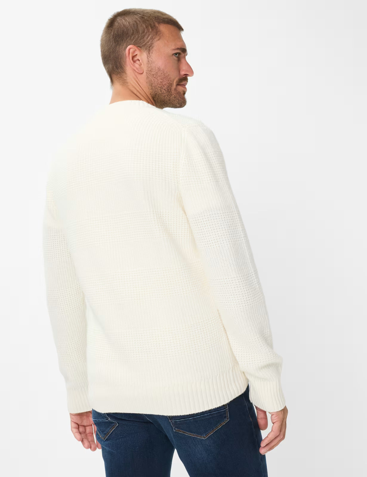 圓領長袖套頭毛衣