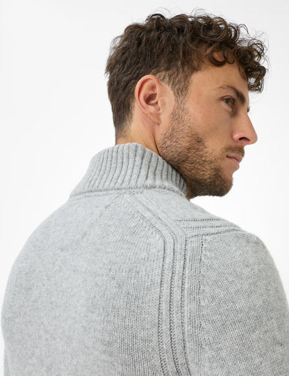 羊毛拉鏈針織開衫