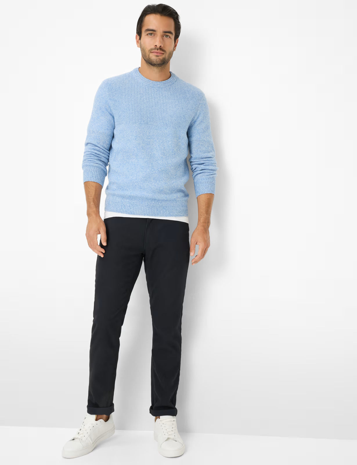 圓領長袖針織套頭衫