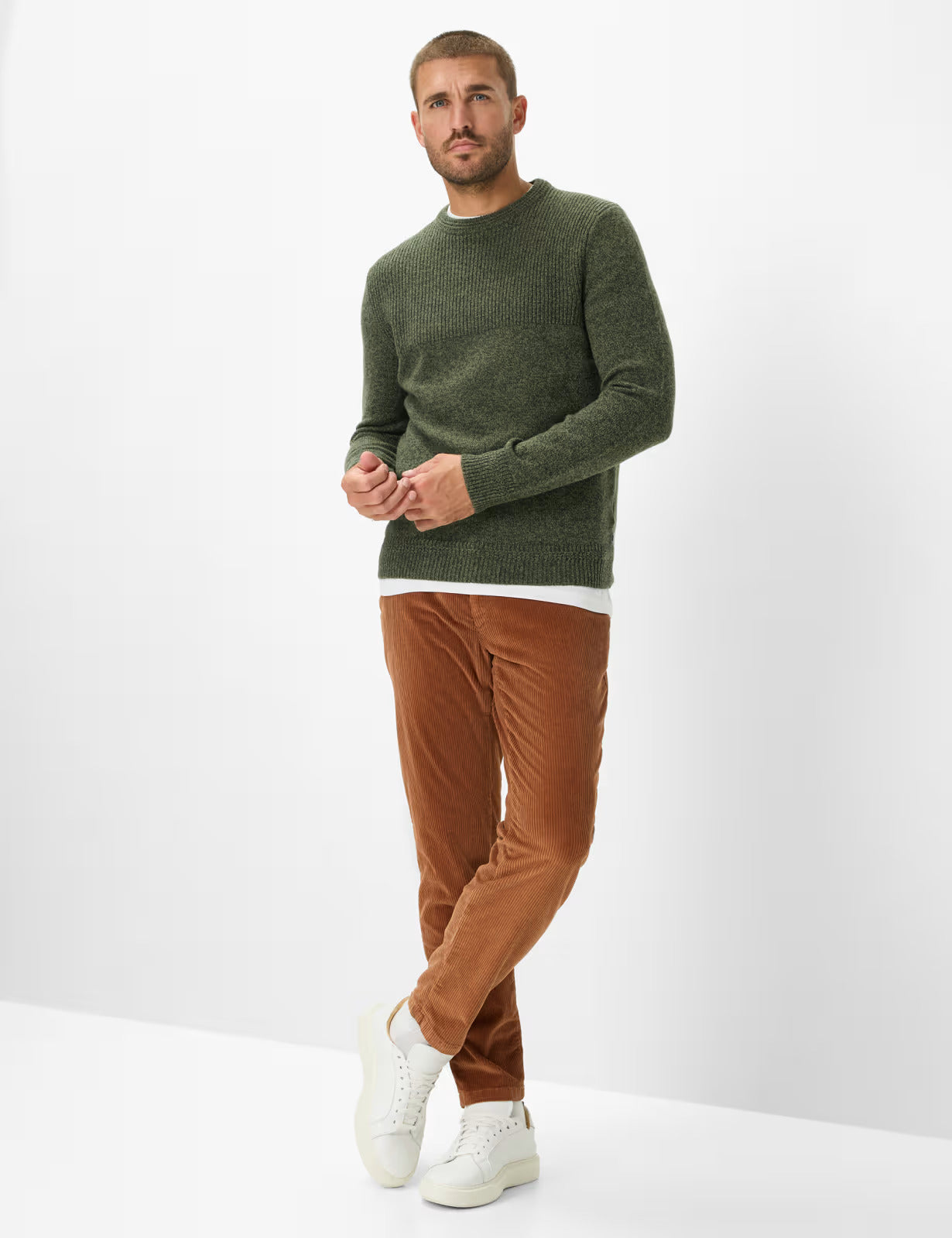 圓領長袖針織套頭衫