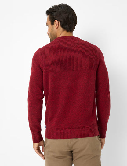 圓領長袖針織套頭衫