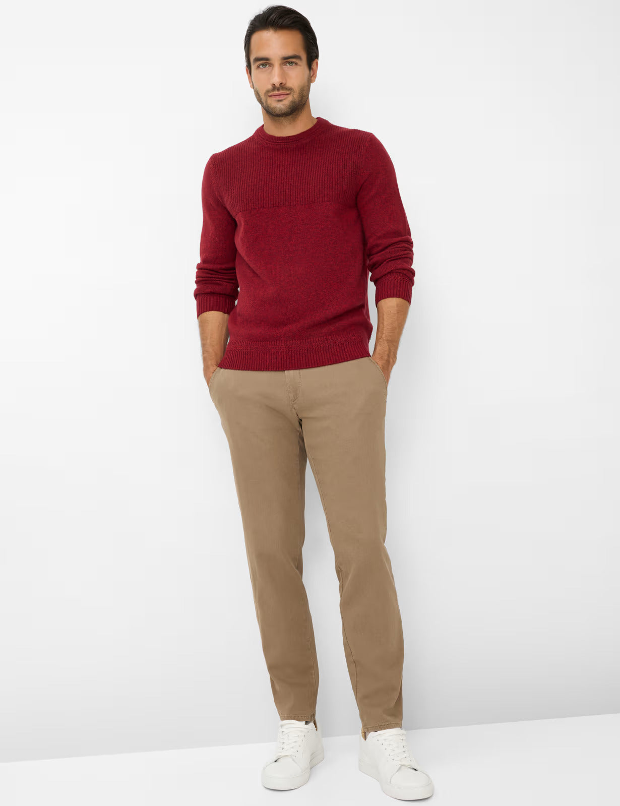 圓領長袖針織套頭衫