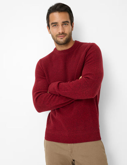 圓領長袖針織套頭衫