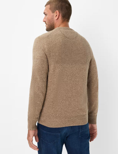 圓領長袖針織套頭衫