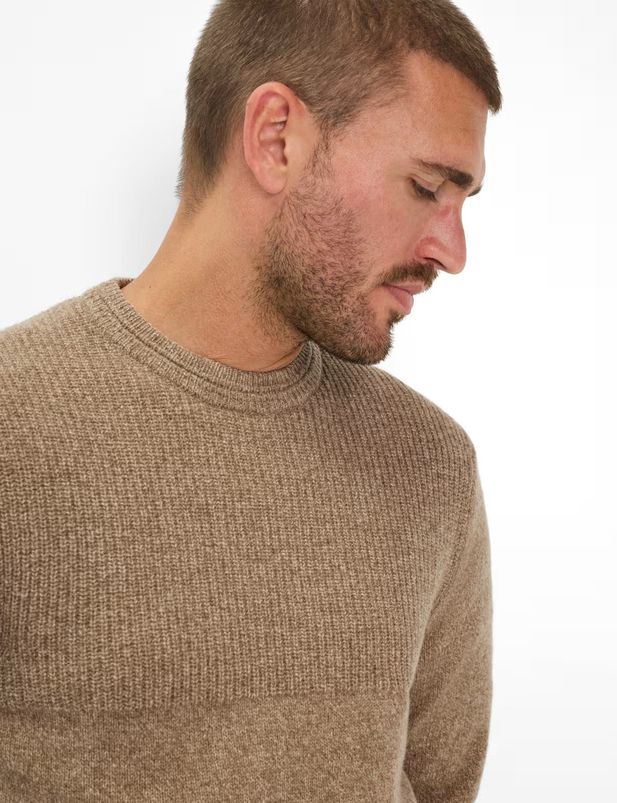 圓領長袖針織套頭衫