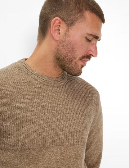 圓領長袖針織套頭衫