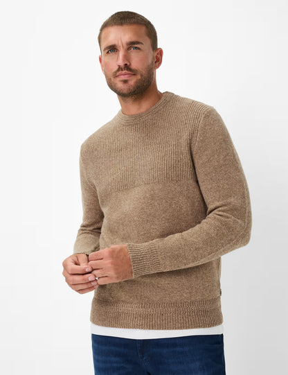 圓領長袖針織套頭衫