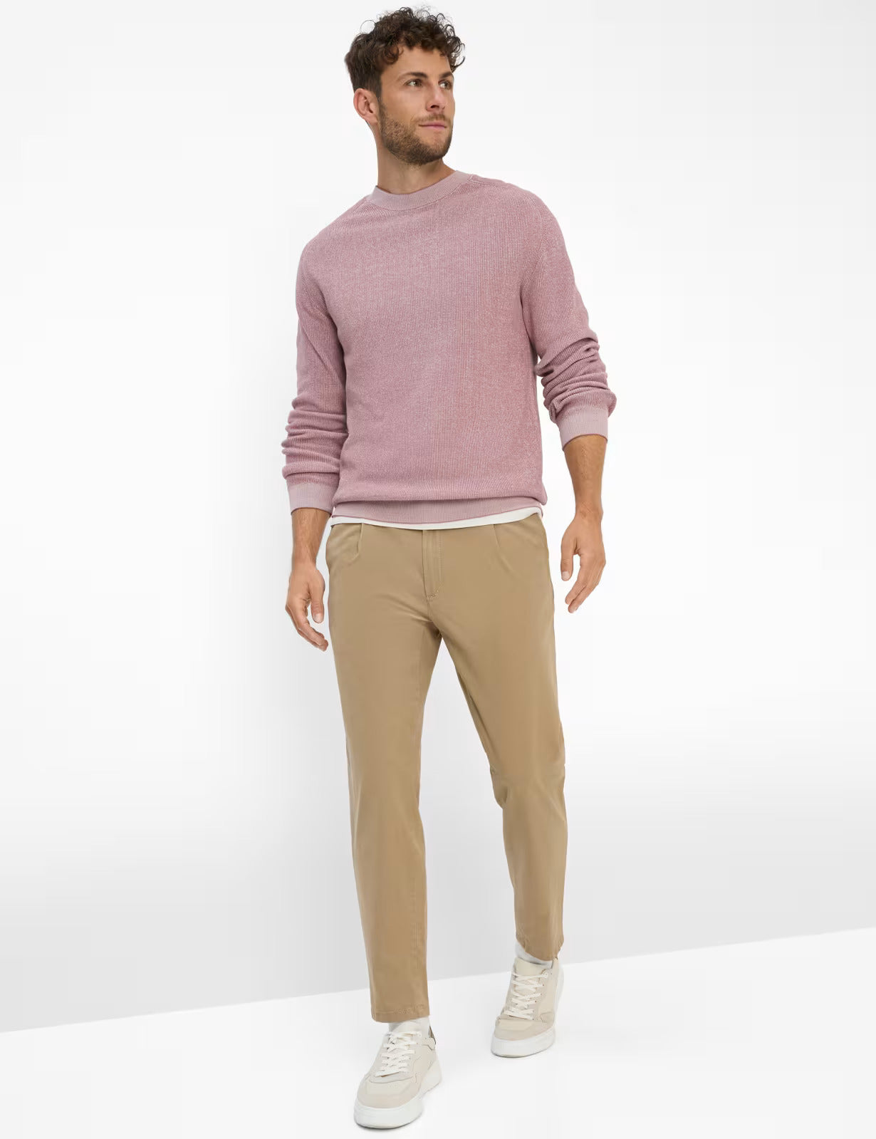 圓領長袖針織套頭衫