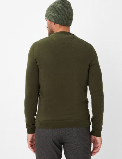 圓領長袖套頭毛衣