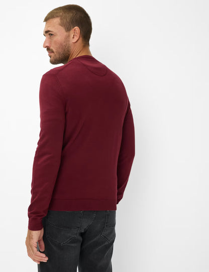 圓領長袖套頭毛衣