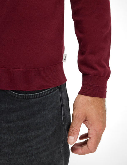 圓領長袖套頭毛衣