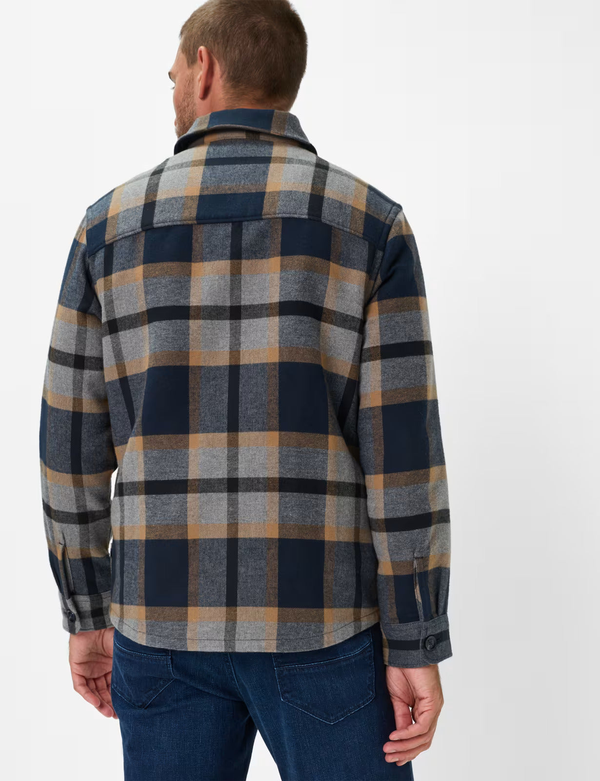 格紋外套式襯衫