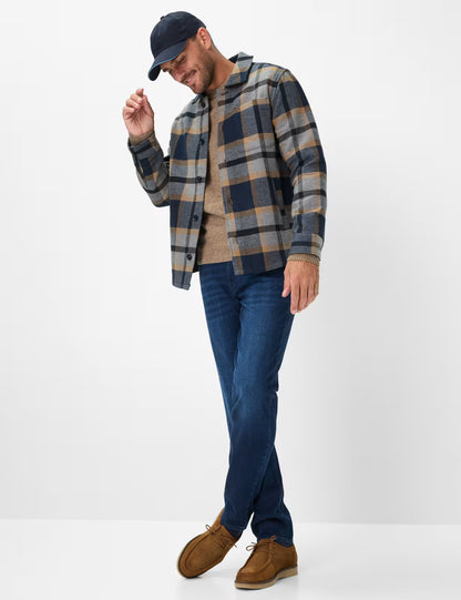 格紋外套式襯衫