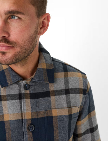 格紋外套式襯衫