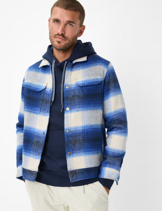 格紋外套式襯衫