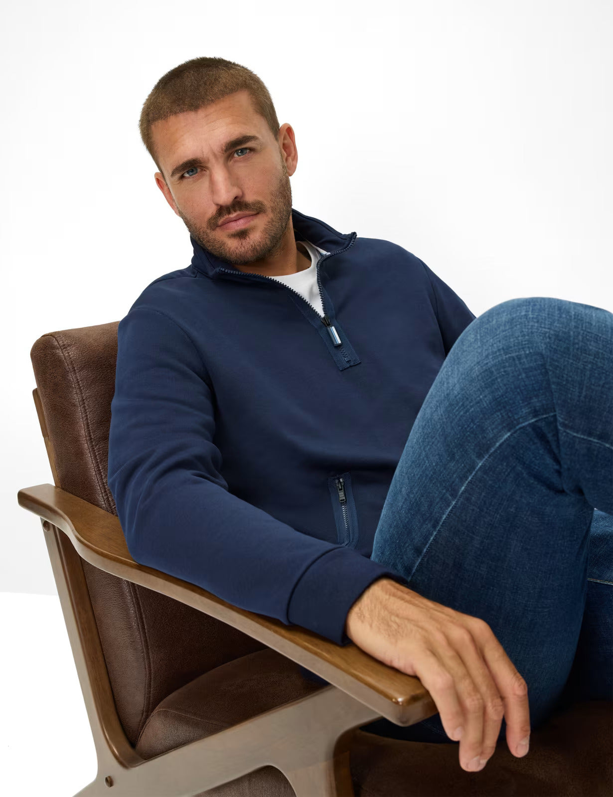 拉鏈立領長袖衛衣