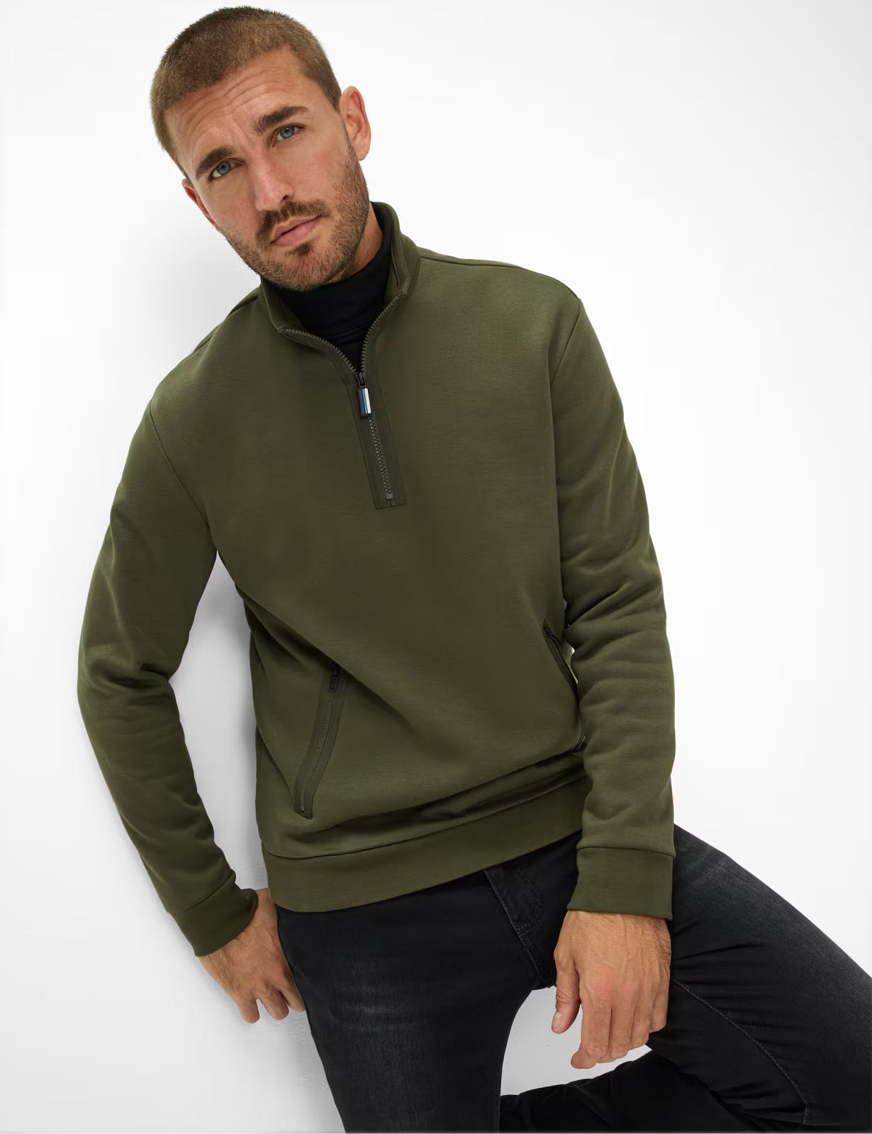 拉鏈立領長袖衛衣