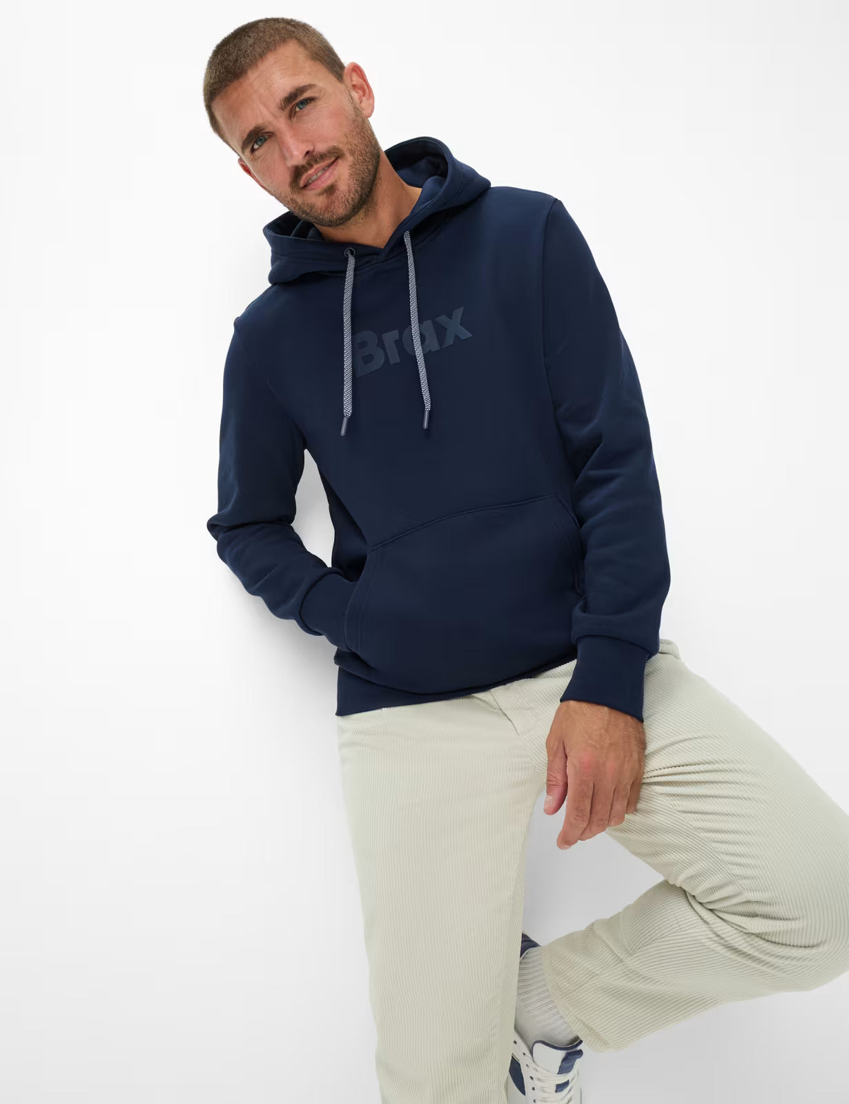 Logo印字連帽抽繩衛衣