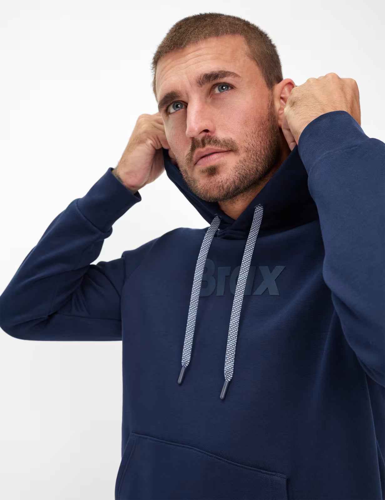 Logo印字連帽抽繩衛衣