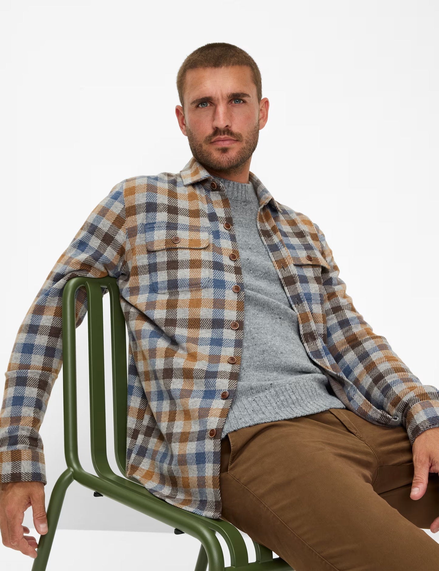 圓領長袖針織套頭衫