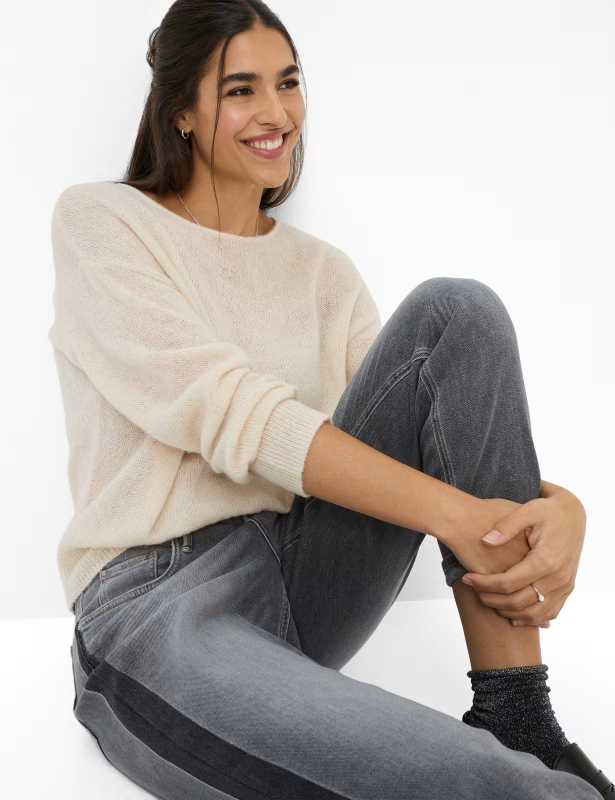 Single Jersey: Knitted Sweater in Alpaca Wool Mix