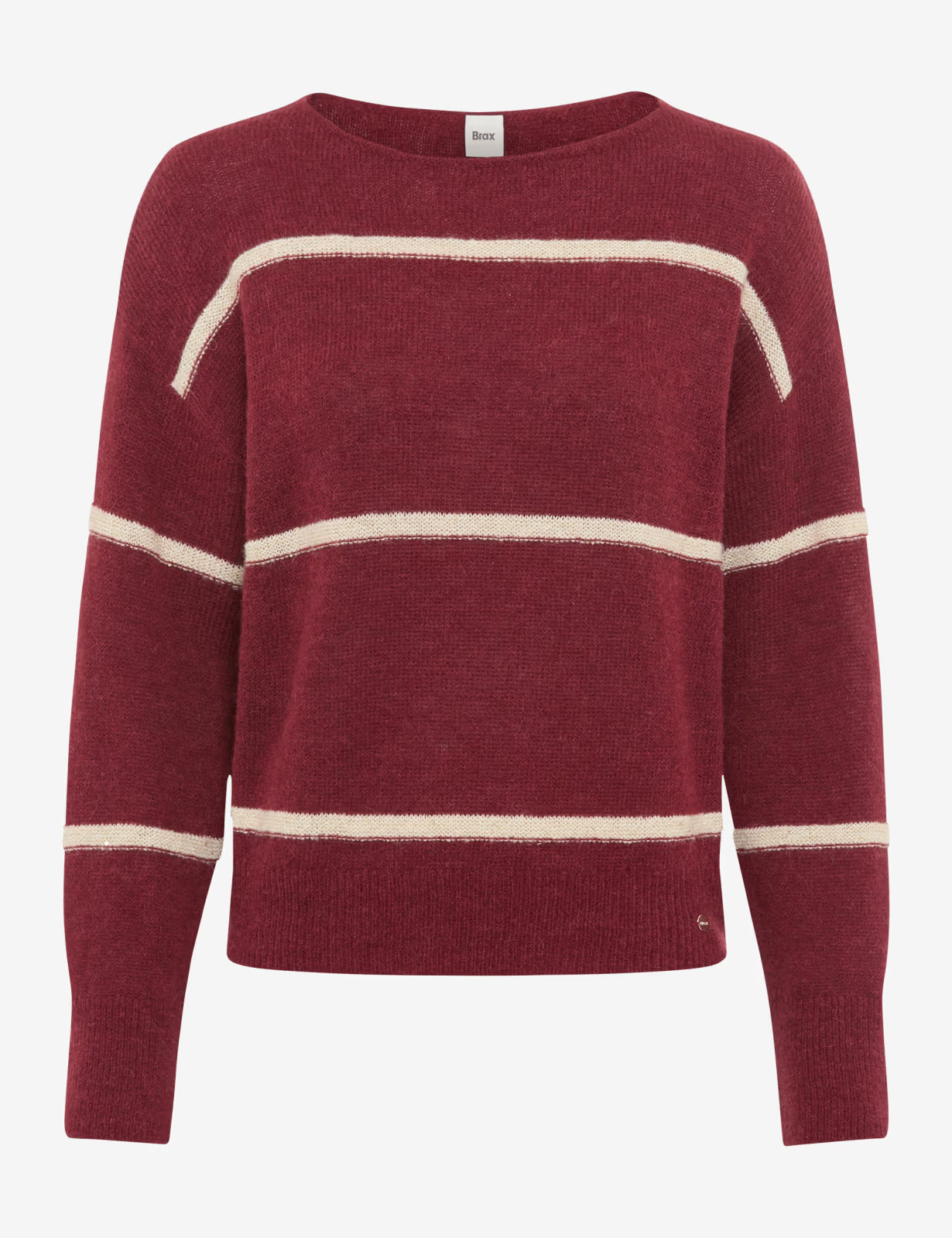 圓領條紋針織套頭衫