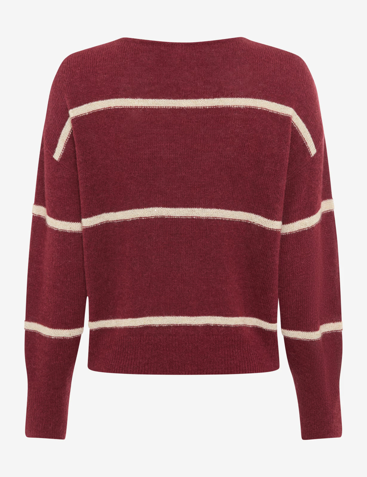 圓領條紋針織套頭衫