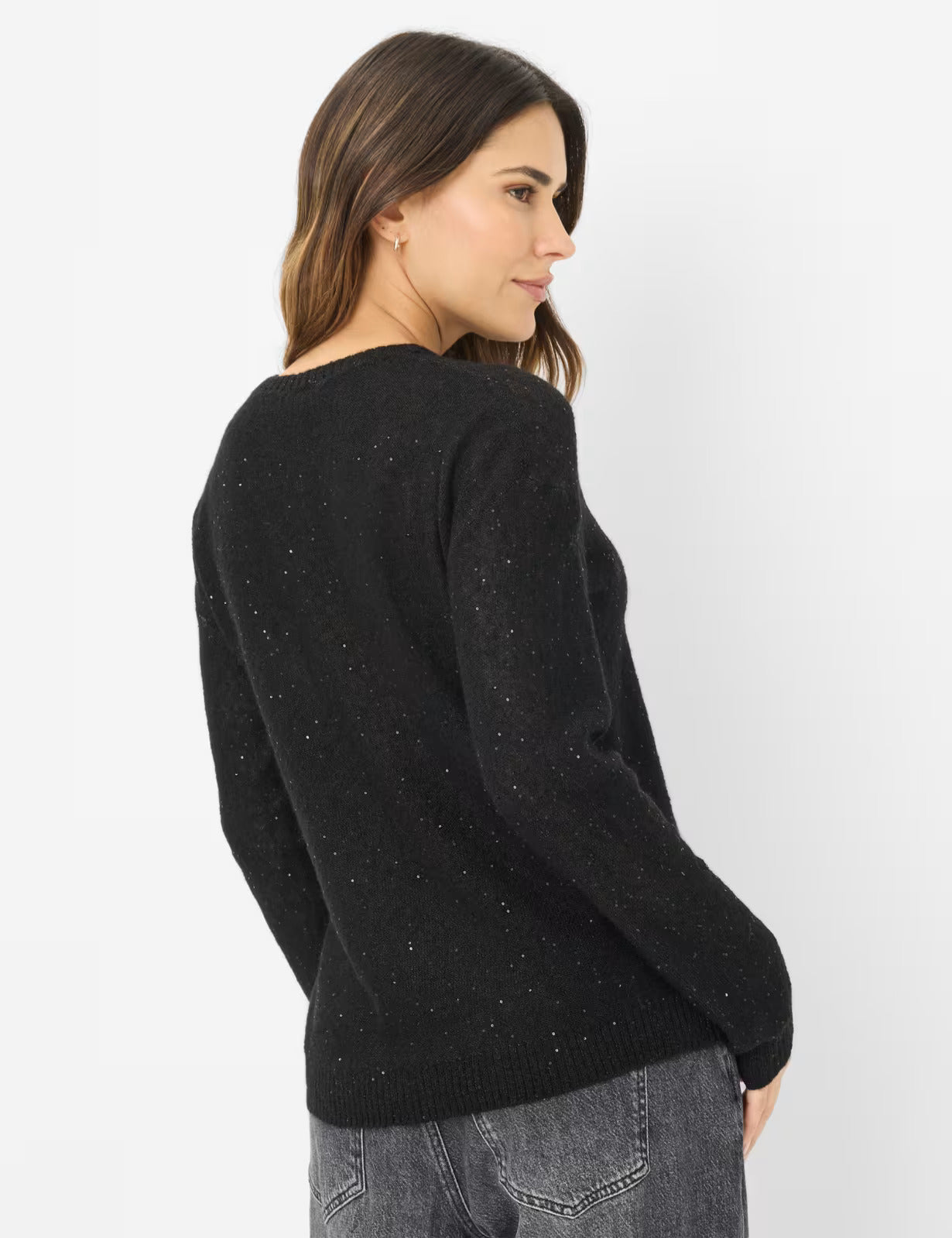 圓領長袖針織套頭衫