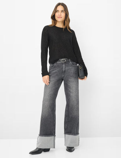 圓領長袖針織套頭衫