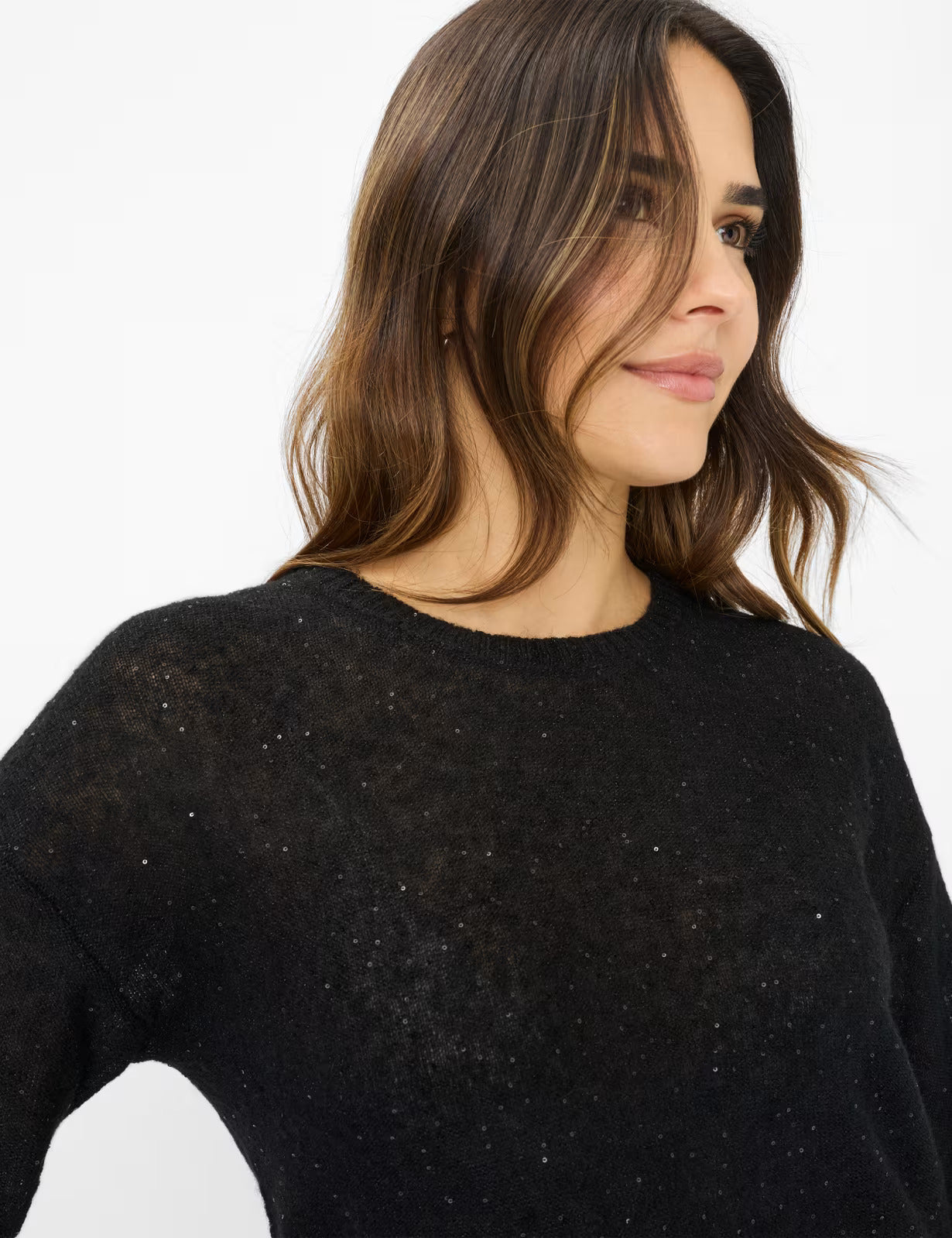 圓領長袖針織套頭衫