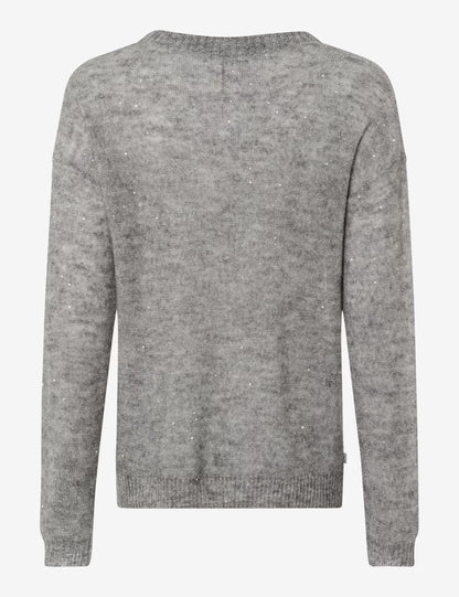 圓領長袖針織套頭衫